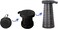 Generic Telescoping Retractable Portable Folding Stool (Black)