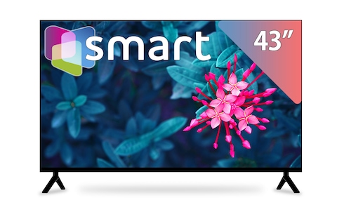 بريميوم PRM43PW820 - تليفزيون 43 بوصة فائق الدقة بدون فريم سمارت مع نظام أندرويد و ريسيفر مدمج