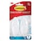 3M Command Hook Strip BATH18-ES White 3.375x1.375x1.125inch 2 PCS