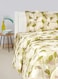 KLUB LINEN King Comforter 4PC Set Spring Leaf Green 144TC Poly Cotton Printed Design