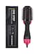 One-Step Hair Blow Tangle Comb And Dryer Black/Pink 35 x 10centimeter