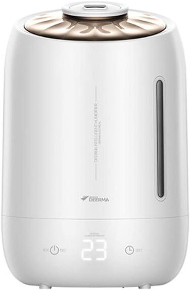 Deerma F600 Mute Ultrasonic Air Humidifier F301 Aromatherapy Oil Diffuser Humidifier 5L Intelligent Constant Humidity For Home Office, White