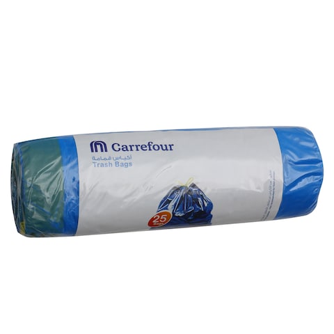 Carrefour Garbage Bags Roll - 40 x 50 Cm - 25 Bags - Blue