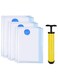 Generic 6-Piece Reusable Vacuum Storage Bag Set With Pump Clear/Blue/Yellow