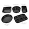 5PC/SET Kitchen Aluminum Alloy Die Round Square 8 Inch Cake Mold Cake Template Baking Dish Baking Mould Pan Bakeware Tool (Black)