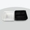 COSMOPLAST 50PCS DARK MEAL TRAY WITH LID 3 COMPARTMENTS (PACK OF 5) 5x10