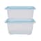 Lock And Lock EZ Lock Pastel Rectangle Food Container Clear 800ml Pack of 2