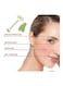 Generic - Natural Jade Stone Face Roller With Gua Sha Board Green/Gold