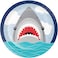 Shark Party Dinner Plates 8.75in 8 pcs