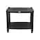 Esqube Delta Plastic Glossy Trolley Table (Black)