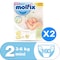 Molfix Diapers Mini Size 2 3-6kg Jumbo Pack 80 Diapers Pack of 2