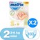 Molfix Diapers Mini Size 2 3-6kg Jumbo Pack 80 Diapers Pack of 2