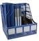 Generic Desktop 4 Section Magazine Plastic Holders Frames File Dividers Document Cabinet Rack Display And Storage Organiser Box Blue