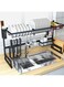 Over The Sink Dish Drying Rack Organizer Black 85cm