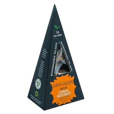 Safari Lounge Citrus Rooibos Pyramid Tea Bags 15 Pieces