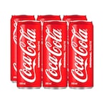 Buy Coca Cola Original Taste Carbonated Soft Drink 245ml Pack of 6 in UAE