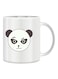 Giftex Funny Face Design With Panda Mug White/Black/Grey 11Ounce