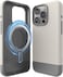 elago Glide Magnetic for iPhone 15 Pro case cover Magsafe Compatible Slim Shockproof Full Body Protection - Stone &amp; Medium Grey