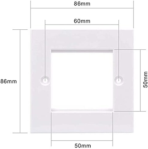 DKURVE&reg; Wall / Face Plates Cat5E Cat6 Ethernet RJ45 Face Plate Sockets Dual Port White 100 PCS
