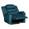 إن هاوس كرسي استرخاء ثابت منجد بالمخمل مع صندوق تخزين - تركواز غامق - AB07