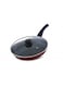 Royalford Fry Pan With Lid Red/Clear/Black 28Centimeter