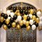 Party Propz Pack Of 50 Black,Golden And White Latex Balloon For Balloons For Decoration