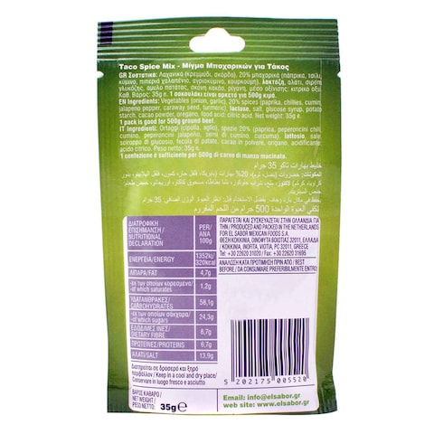 El Sabor Taco Spice Mix 35G