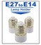 Lavish E27 To E14 Base LED Light Bulb Adapter Holder, Fireproof Socket, Bulb Converter (6-Pack)