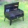 Outdoor Folding Charcoal BBQ Grill, Portable Box Type Barbecue Grill