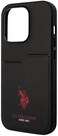 CG Mobile U.S. Polo PU Cardslot DH Hard Case For iPhone 15 Pro Max (Black)