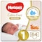 Huggies Extra Care Diapers Newborn Size 1 Up to 5kg Jumbo Pack 64 Diapers
