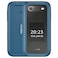 Nokia 2660 Flip Dual SIM, 4G, Blue (2.8 Inch, Big display, Emergency Button, Preloaded Gameloft Games, Origin Data Games)