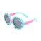 Atom baby sunglasses, K105-3, Polarized UV400 sunglasses for Girls, Age 3-10 shiny green frame shiny pink and green temple smoke polarized  lens