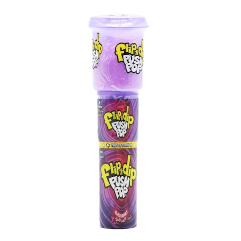 Buy Bazooka Flip-N-Dip Blue Razz Flavoured Push Pop Candy 25g in Saudi Arabia