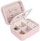 Generic Portable Travel Earrings Jewelry Boxes Creative Small Storage Cases - Pink