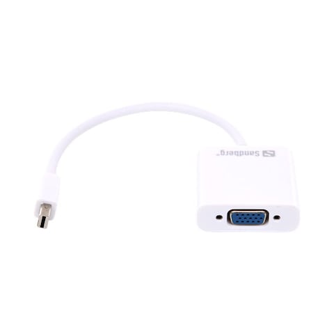 ساندبرغ ميني ديسبلاي بورت محول VGA - أبيض
