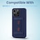 Remson Mag-X Phone Grip Strap with Magnetic Phone Kickstand (Navy Blue/Orange)