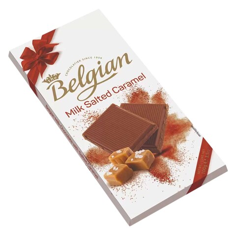 The Belgian Milk Salted Caramel Chocolate Bar 100G