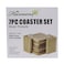 Harmony Wooden Coaster Set 11.5cm Brown 7 PCS