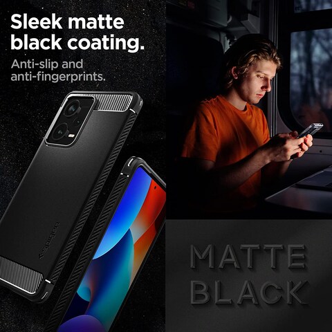Spigen Rugged Armor Designed For Xiaomi Redmi Note 12 Pro+ Plus 5G Case Cover - Matte Black