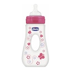 Buy Chicco well-being travelling baby bottle color pink 240 ml in Saudi Arabia