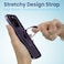 Remson Mag-X Phone Grip Finger Strap Magnetic Phone Kickstand with Silicone Strap Compatible for iPhone 14, 13 Pro/Max/Plus (Deep Purple)