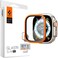 Spigen Glastr Slim Pro Designed For Apple Watch Ultra (49mm) Tempered Glass Screen Protector Full Cover With Alloy Frame - Orange