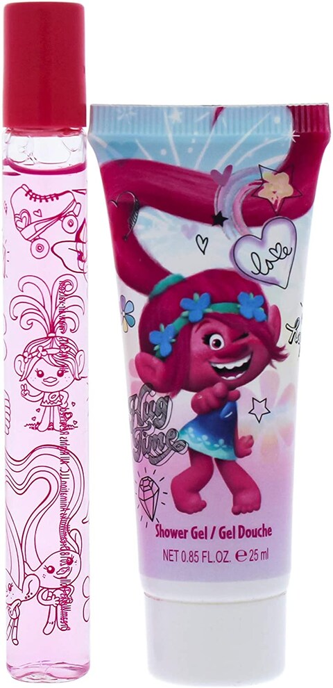 Dreamworks Trolls For Kids - 2 Pc Gift Set 0.33Oz Roll On, 0.84Oz Shower Gel