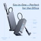 Baseus Docking Station USB C Hub (Upgrade) Invisible 6 in 1 Dongle Adapter with 4K HDMI 2 USB 3.0, USB-C PD 60W 3.5mm Audio Micro SD for iPad Pro 2018 2019 2020 2021 MacBook Pro and more