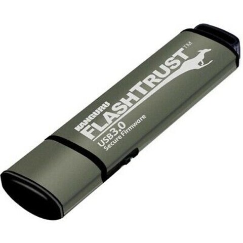 Kanguru 16GB FlashTrust - Encrypted 3.0 Secure Firmware Flash Drive with Write Protect Switch, On-board Antivirus Drive, Military Grade 256-bit AES Encryption, Data Protection with Password Management