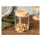 Pasabahce 43583-C1 Woody Storage Jar With Bamboo Lid