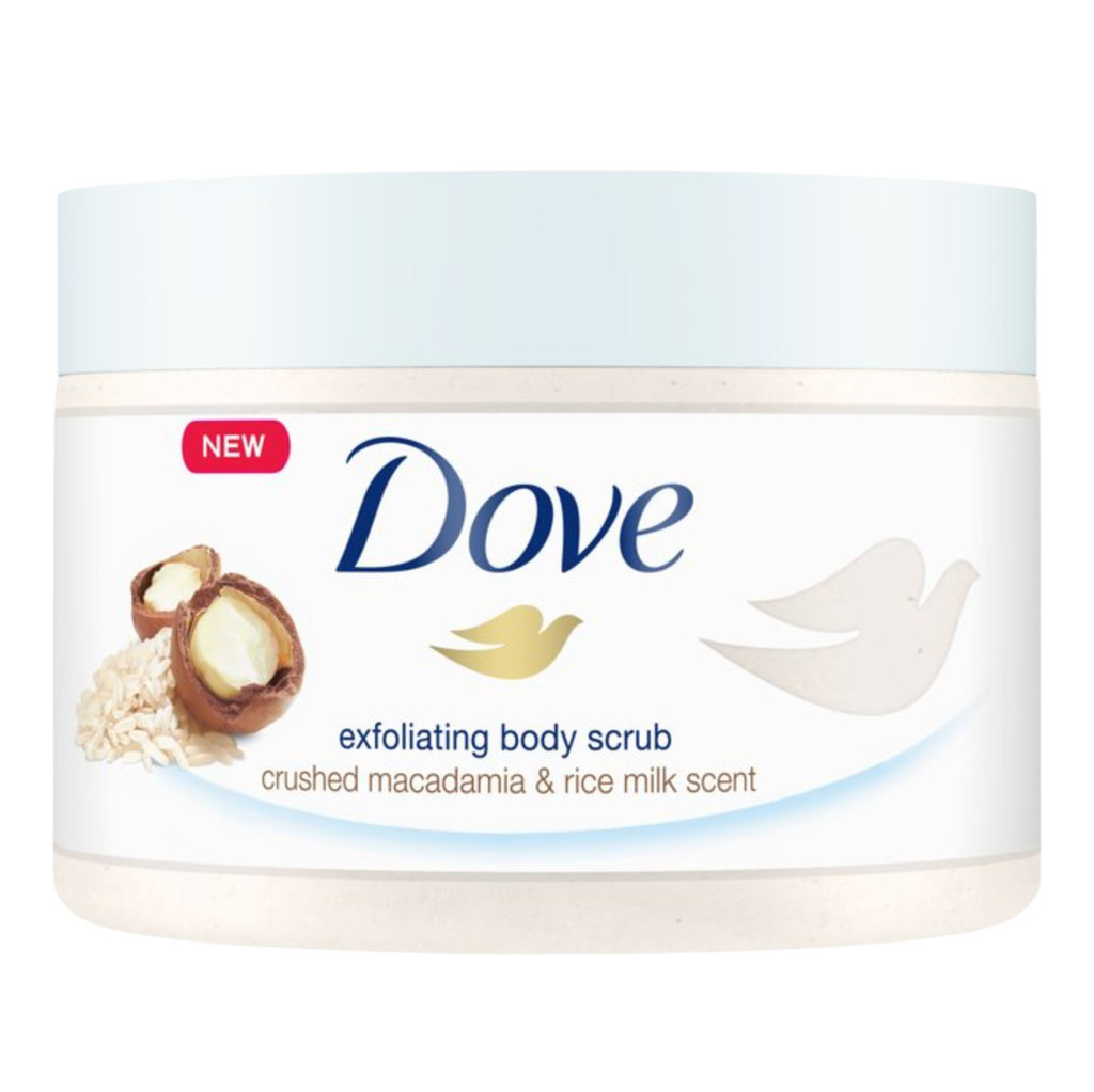 Dove Crushed Macadamia Rice Milk Exfoliating Body Scrub 225ml