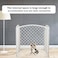 Dog pet playpen with door for small to medium dogs, 4 Panels pet playpen, Heavy-duty molded plastic, Indoor and outdoor playpen house, Easy to set up 74 cm (White)