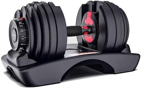 Maxstrength 24Kg Adjustable Iron Dumbbell - Single Set, With Fast Automatic Different Weights Adjustment Professional Comprehensive Training For Home Gym